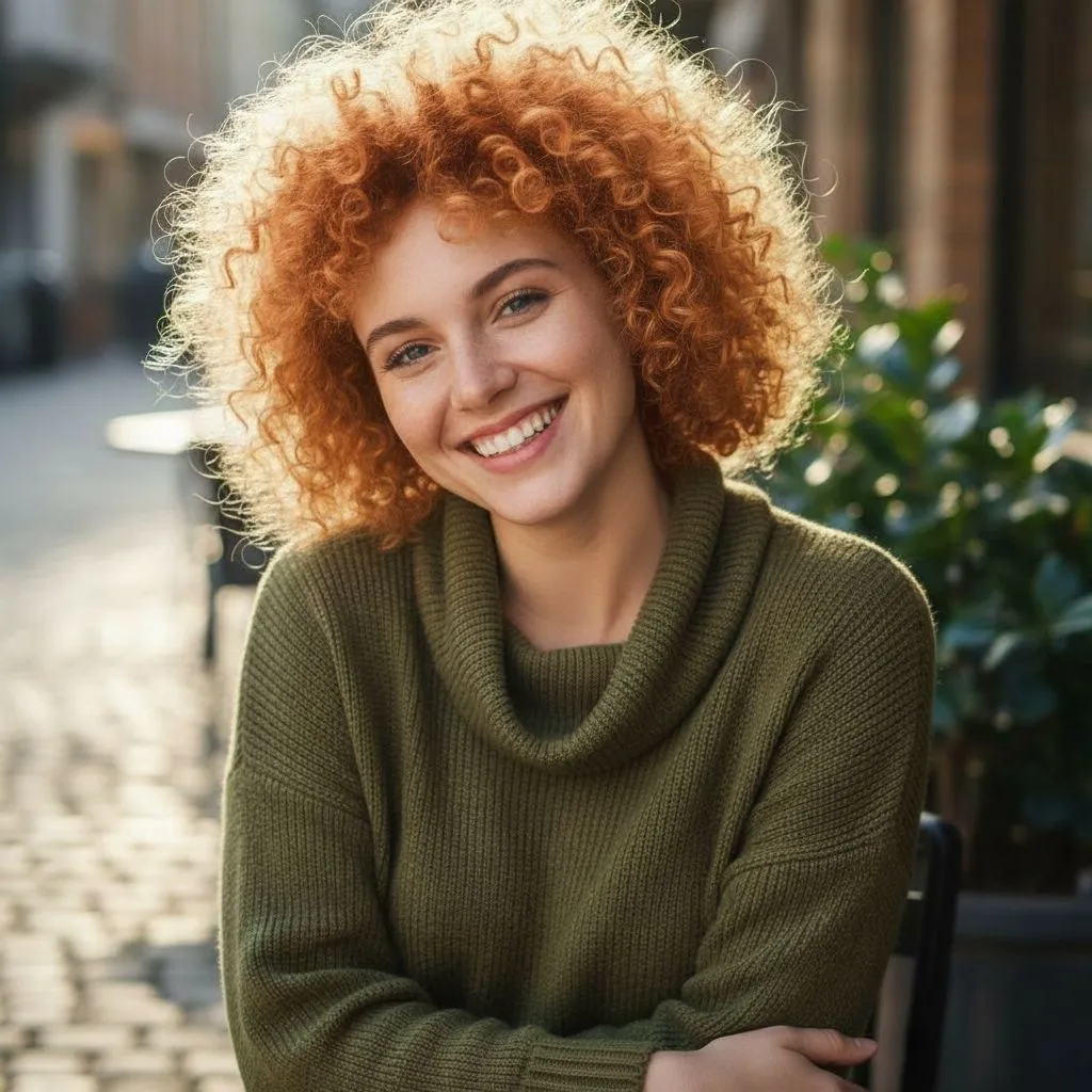 Caramel Orange hair color demo