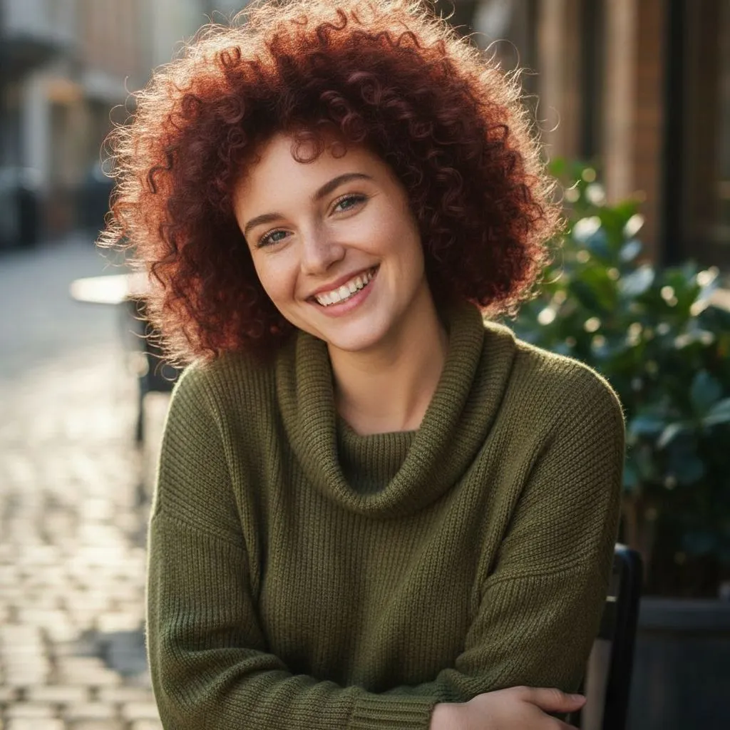 Dark Reddish hair color demo