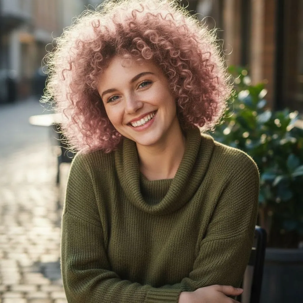 Pinkish Brown hair color demo