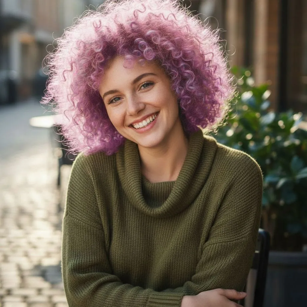 Pinkish Purple hair color demo