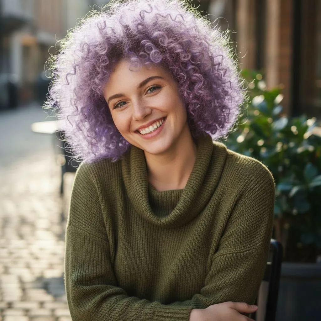 Smoky Lavender hair color demo