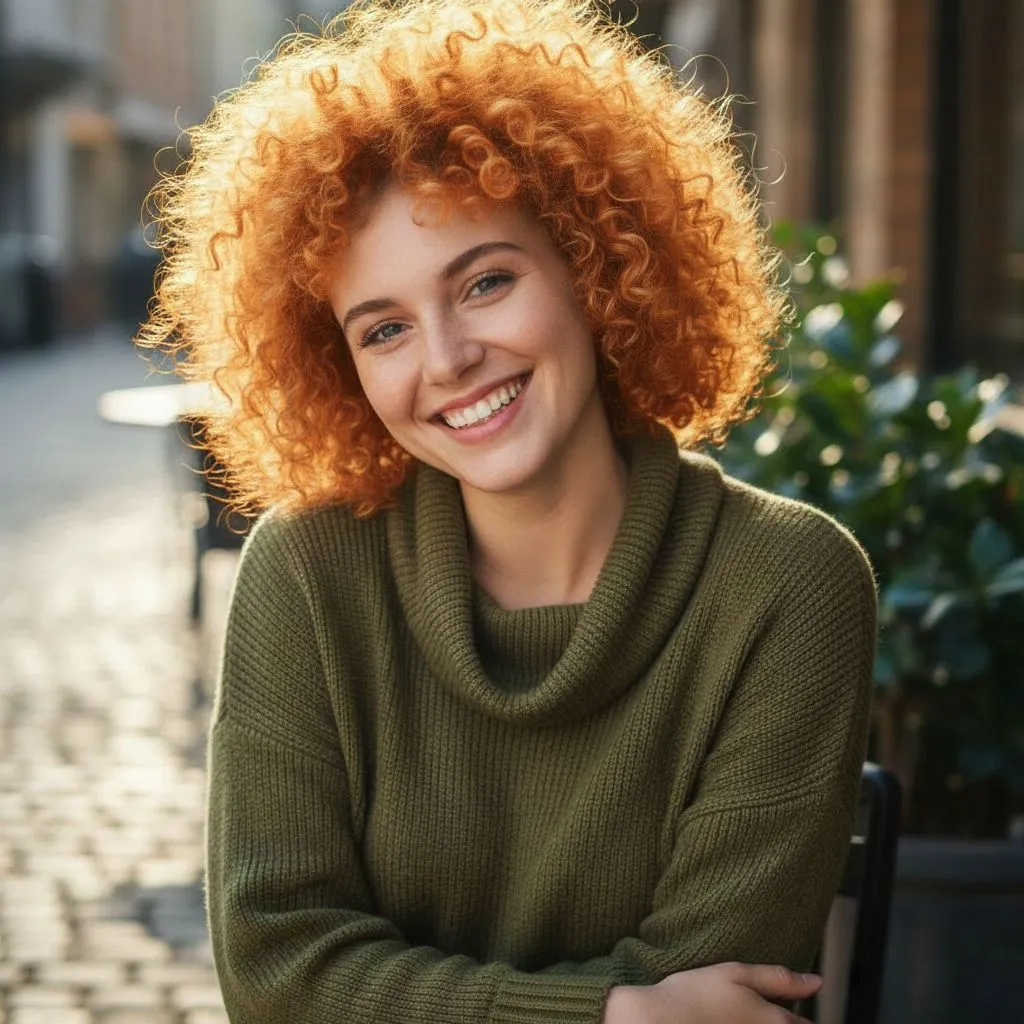 Warm Orange hair color demo